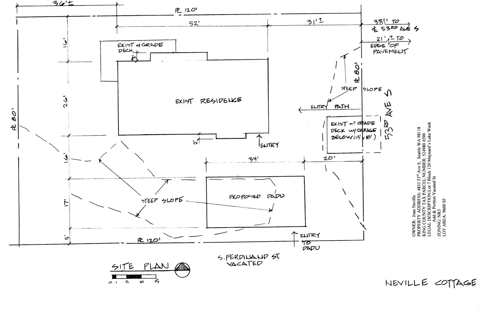 Site plan for 4833 53rd Ave S