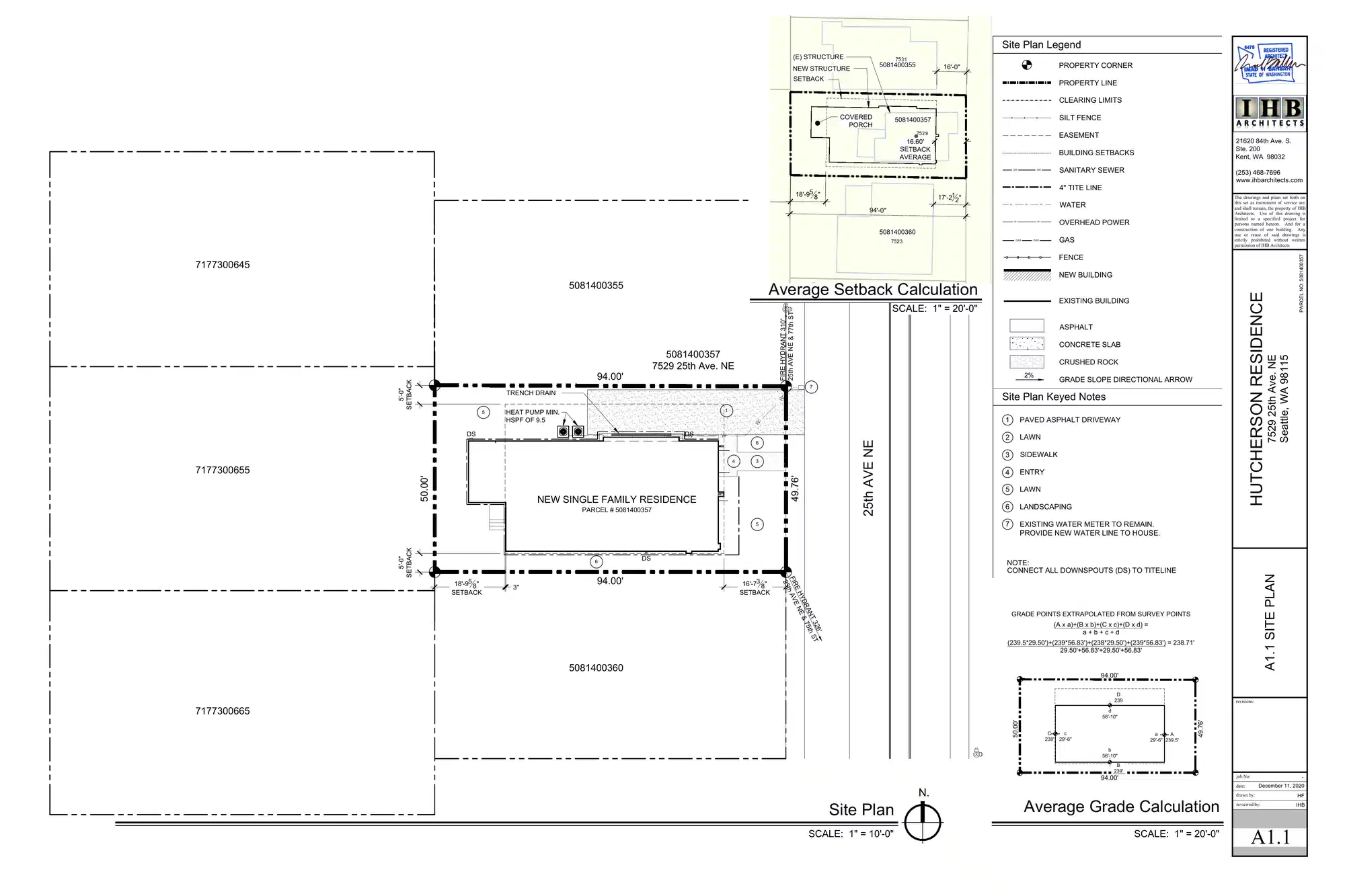 Site plan for 7529 25th Ave NE