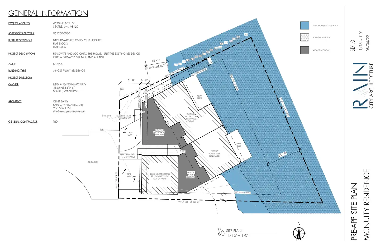 Site plan for 4520 NE 86th St