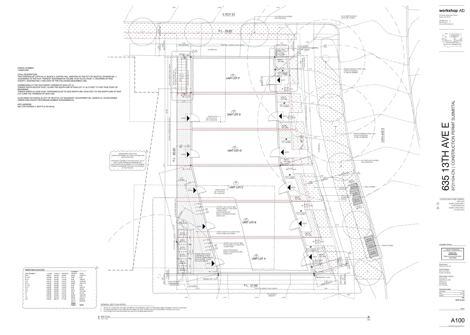 Site plan for 627 13th Ave E