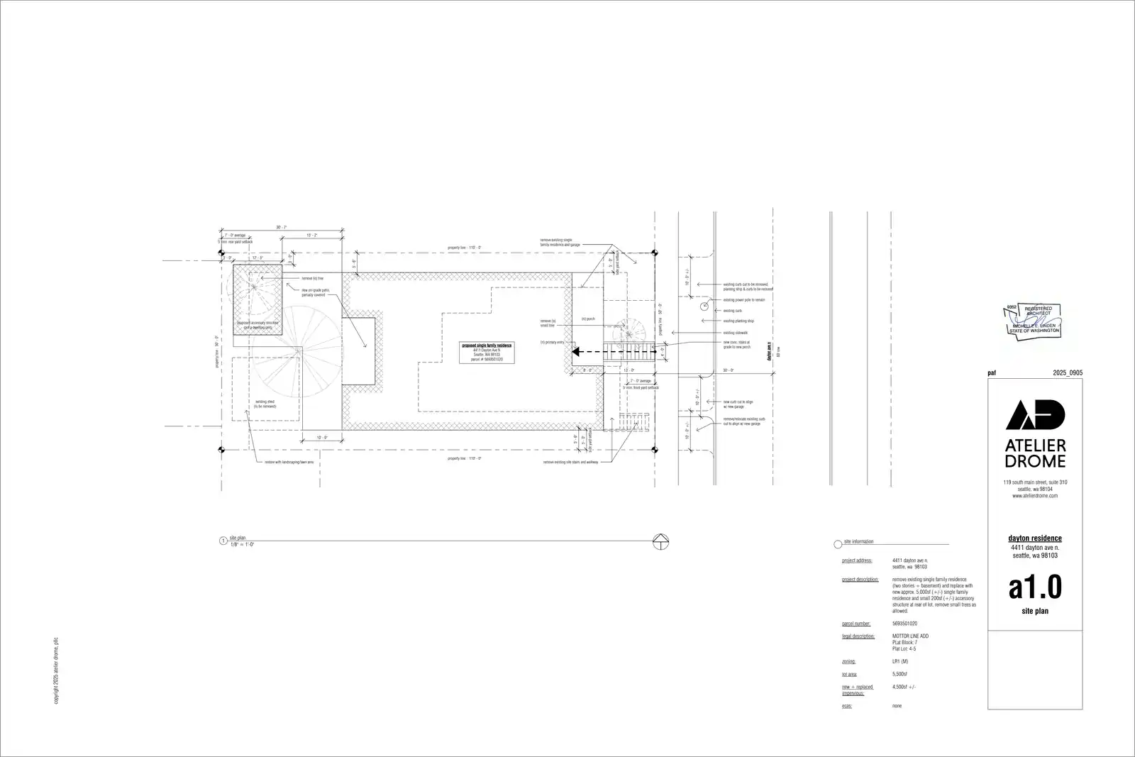 Site plan for 4411 Dayton Ave N