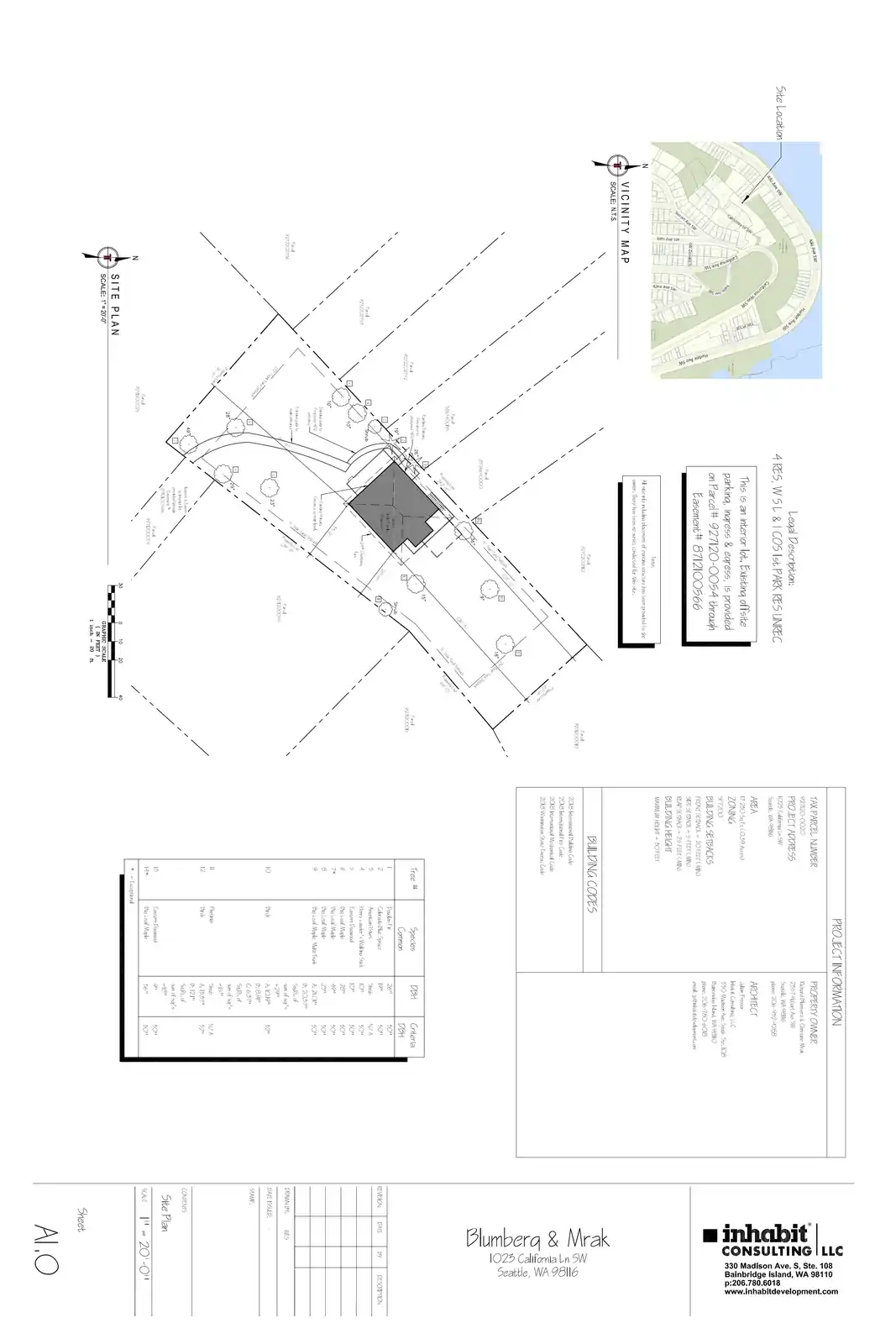 Site plan for 1023 California Ln SW