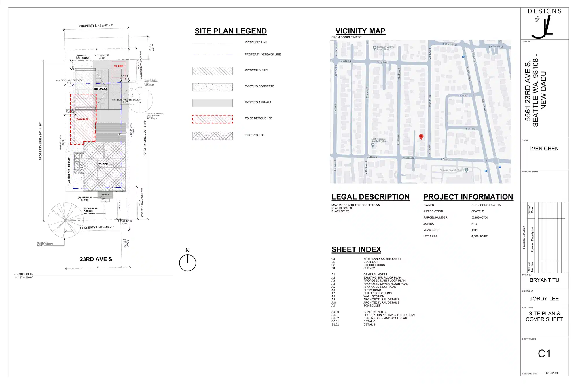 Site plan for 5561 B 23rd Ave S