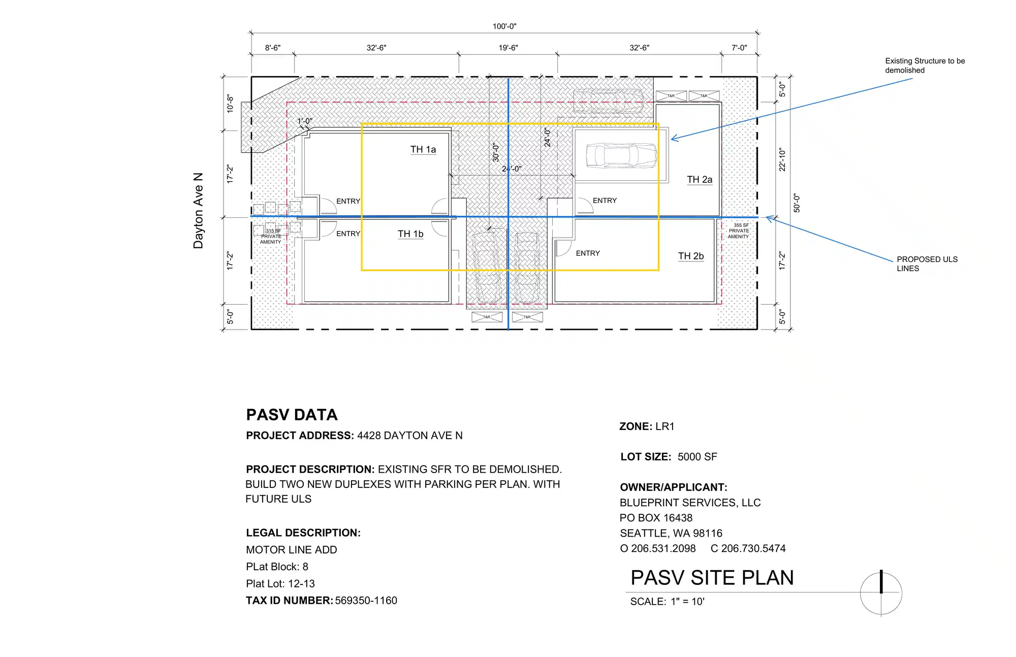 Site plan for 4428 Dayton Ave N