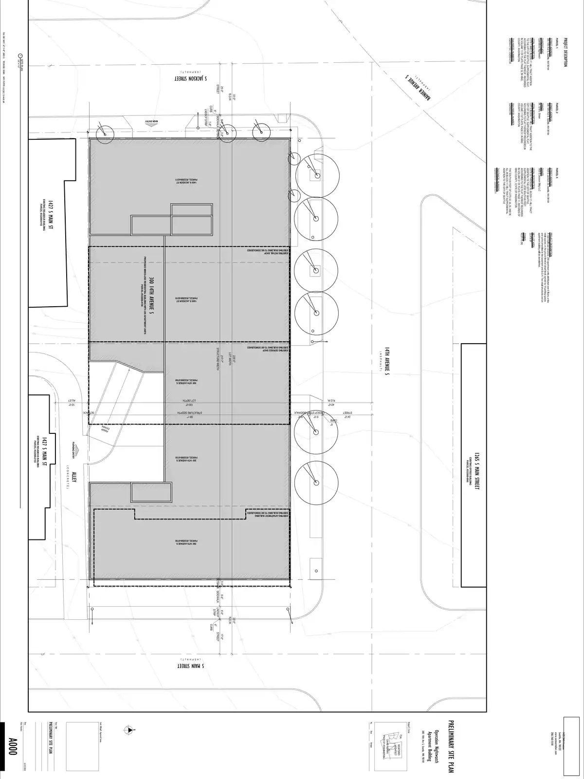 Site plan for 300 14th Ave S