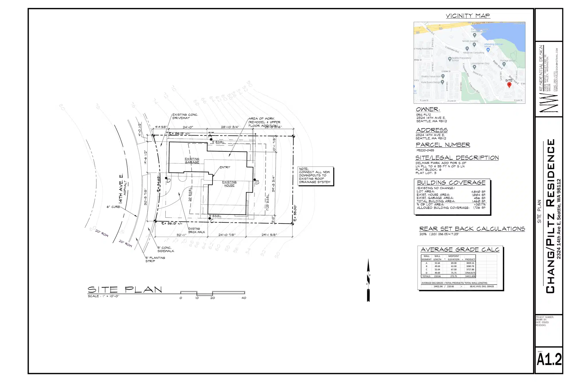 Site plan for 2324 14th Ave E