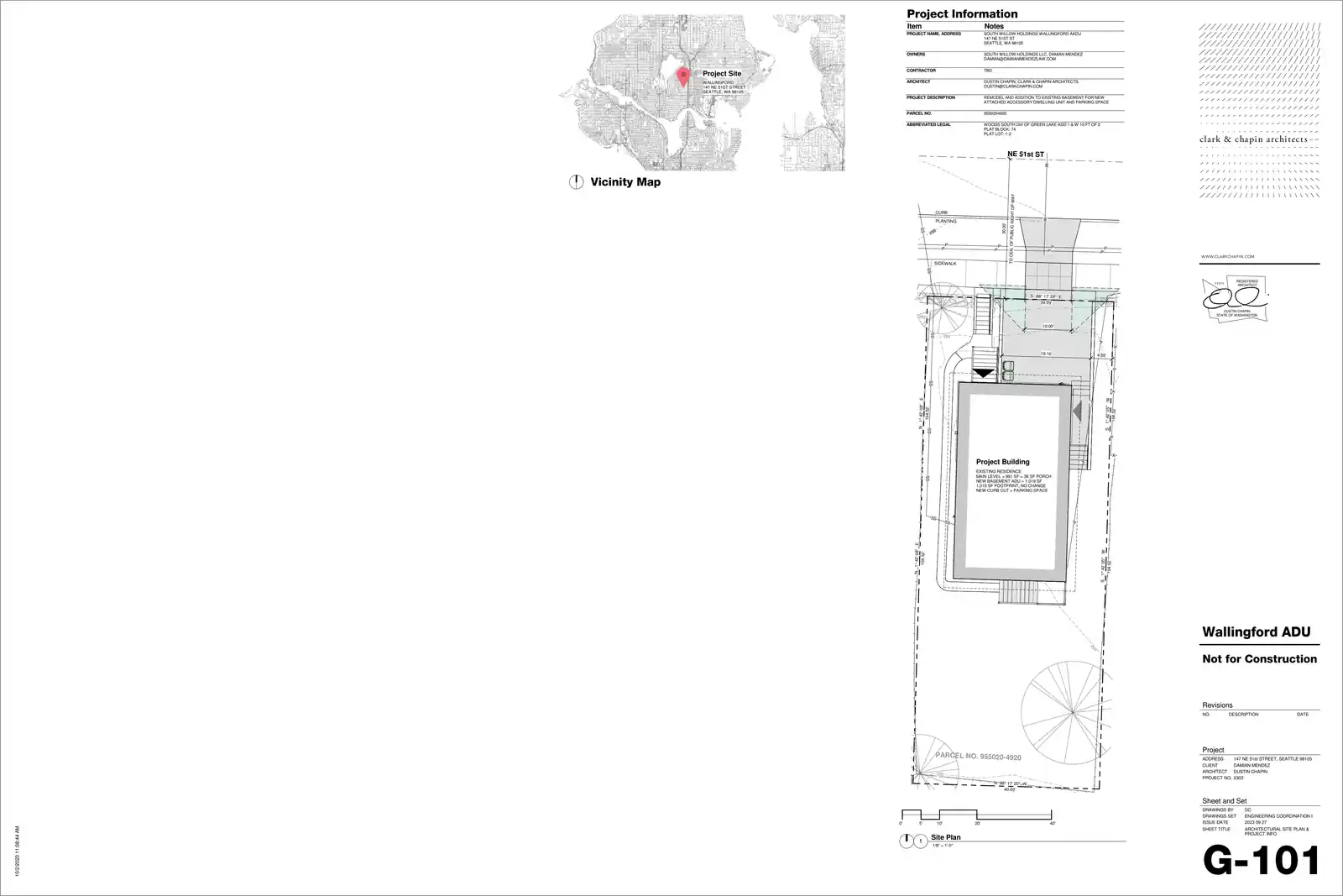 Site plan for 147 NE 51st St