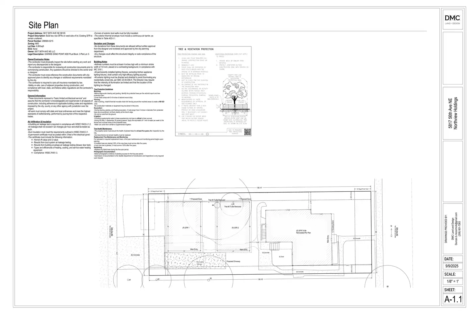 Site plan for 5814 55th Ave NE