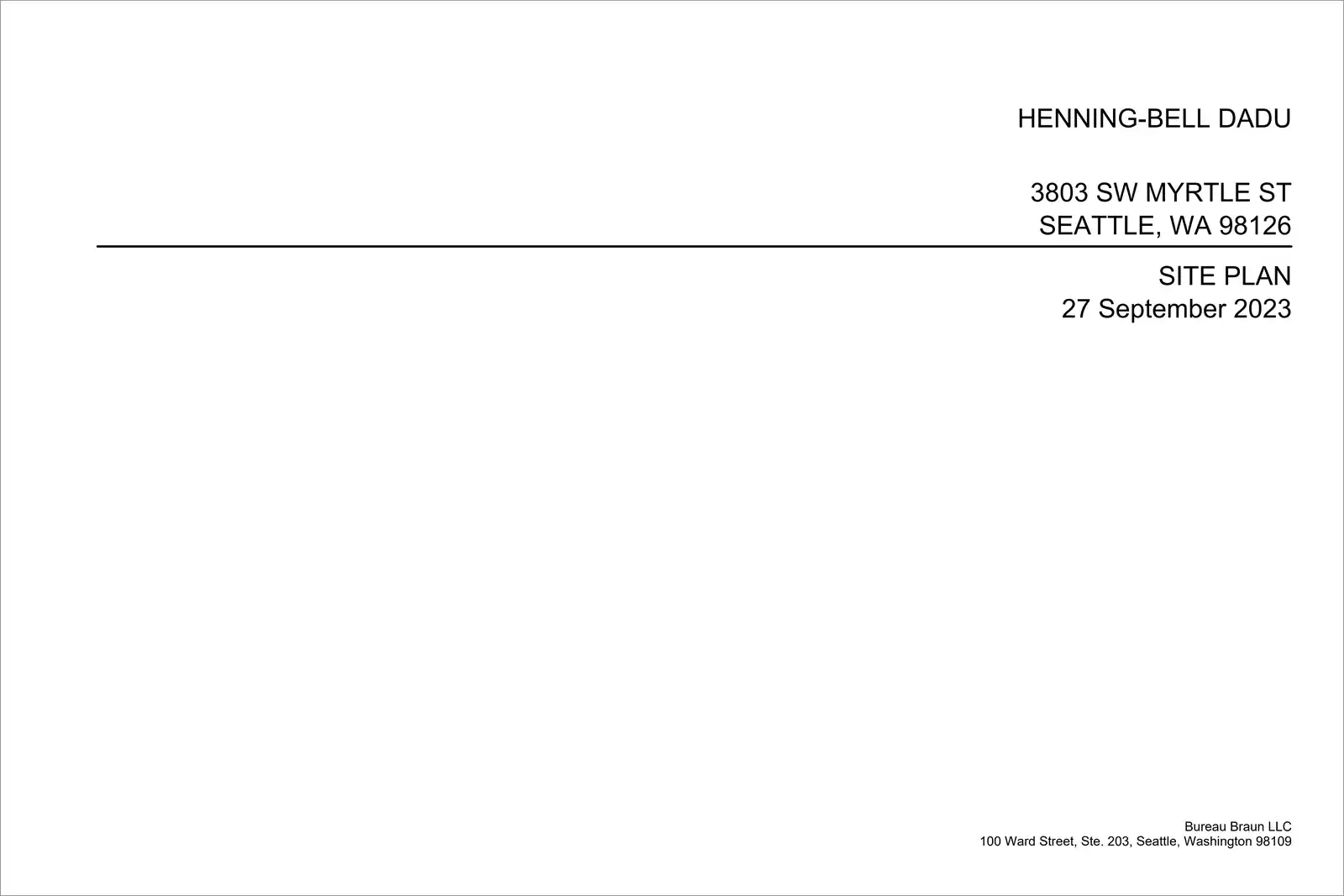 Site plan for 3803 SW Myrtle St