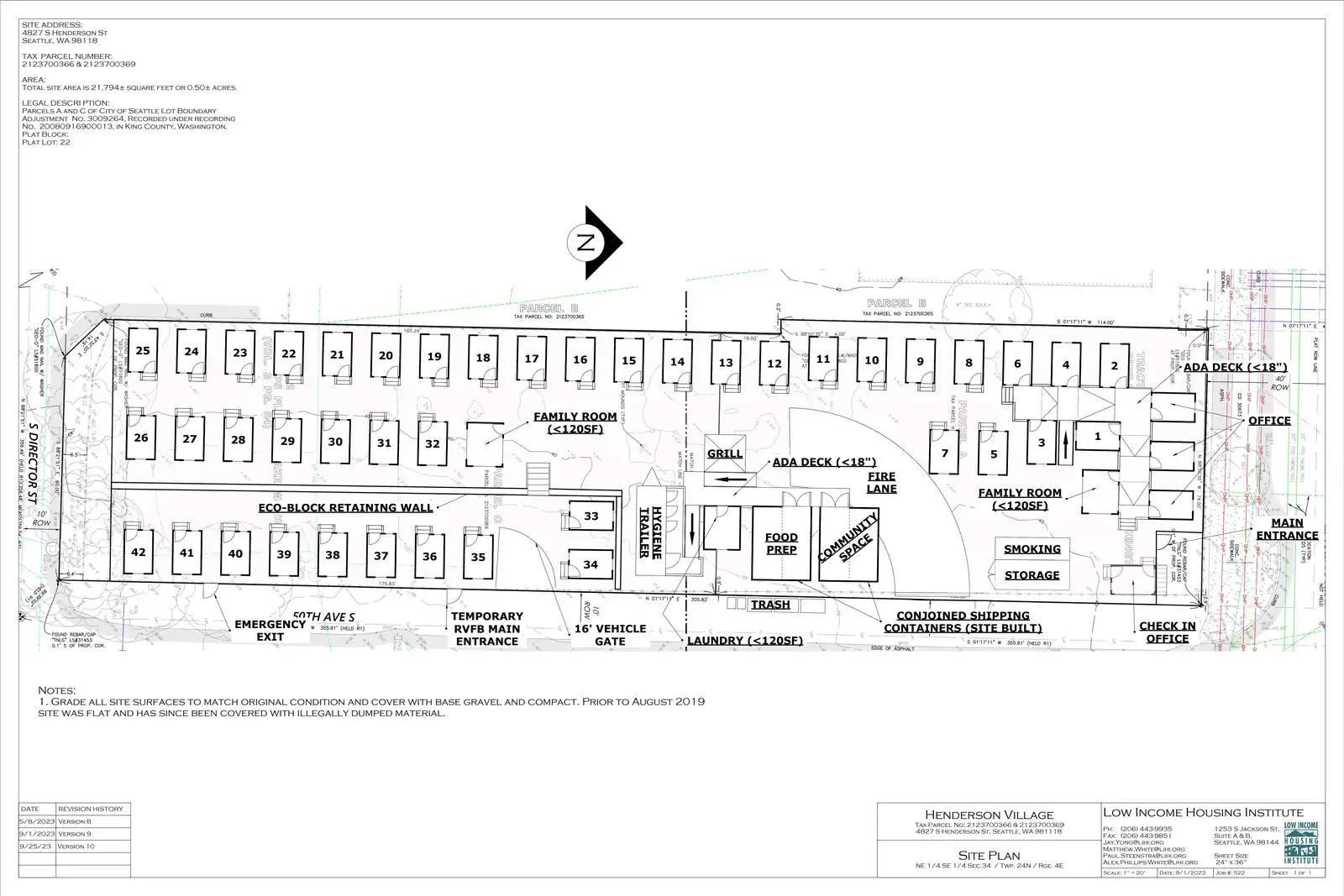 Site plan for 4827 S Henderson St