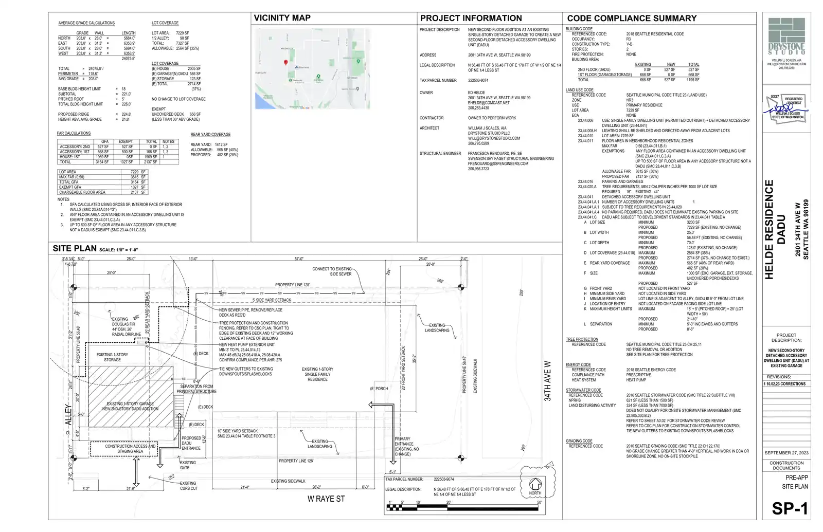 Site plan for 2601 34th Ave W