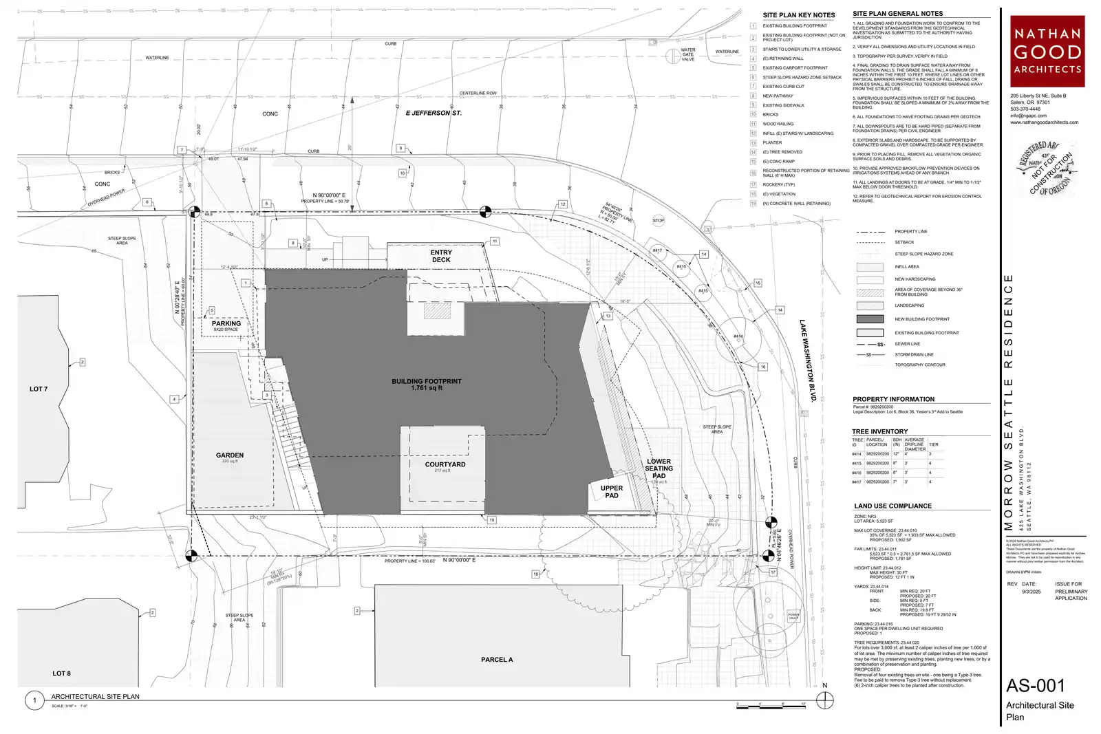 Site plan for 435 Lake Washington Blvd