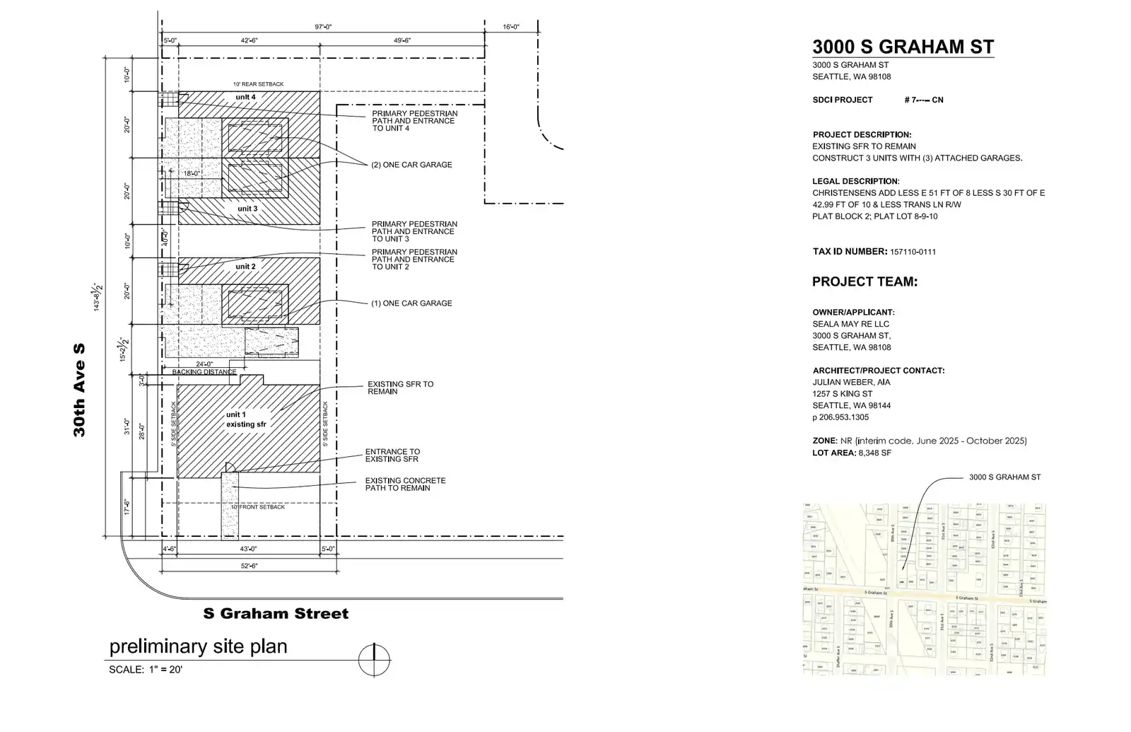Site plan for 3000 S Graham St