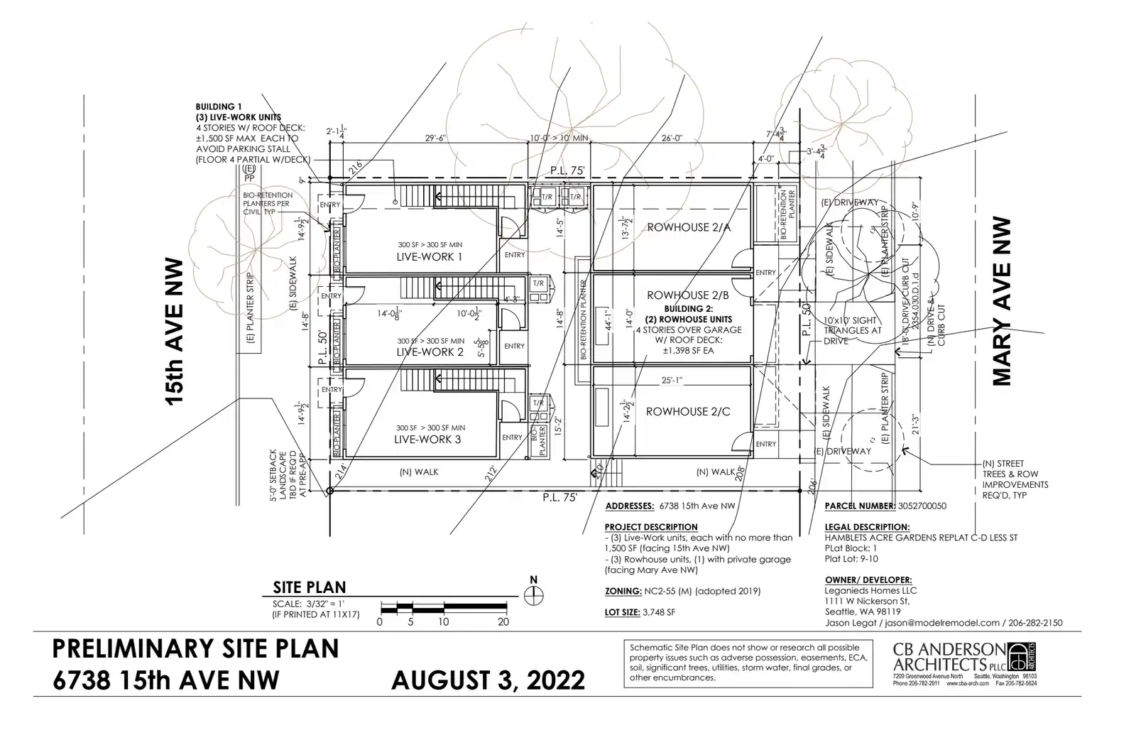 Site plan for 6738 15th Ave NW