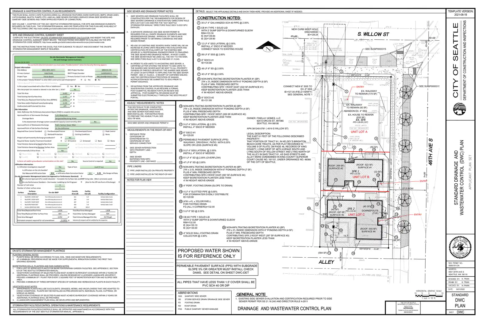 Site plan for 6907 46th Ave S