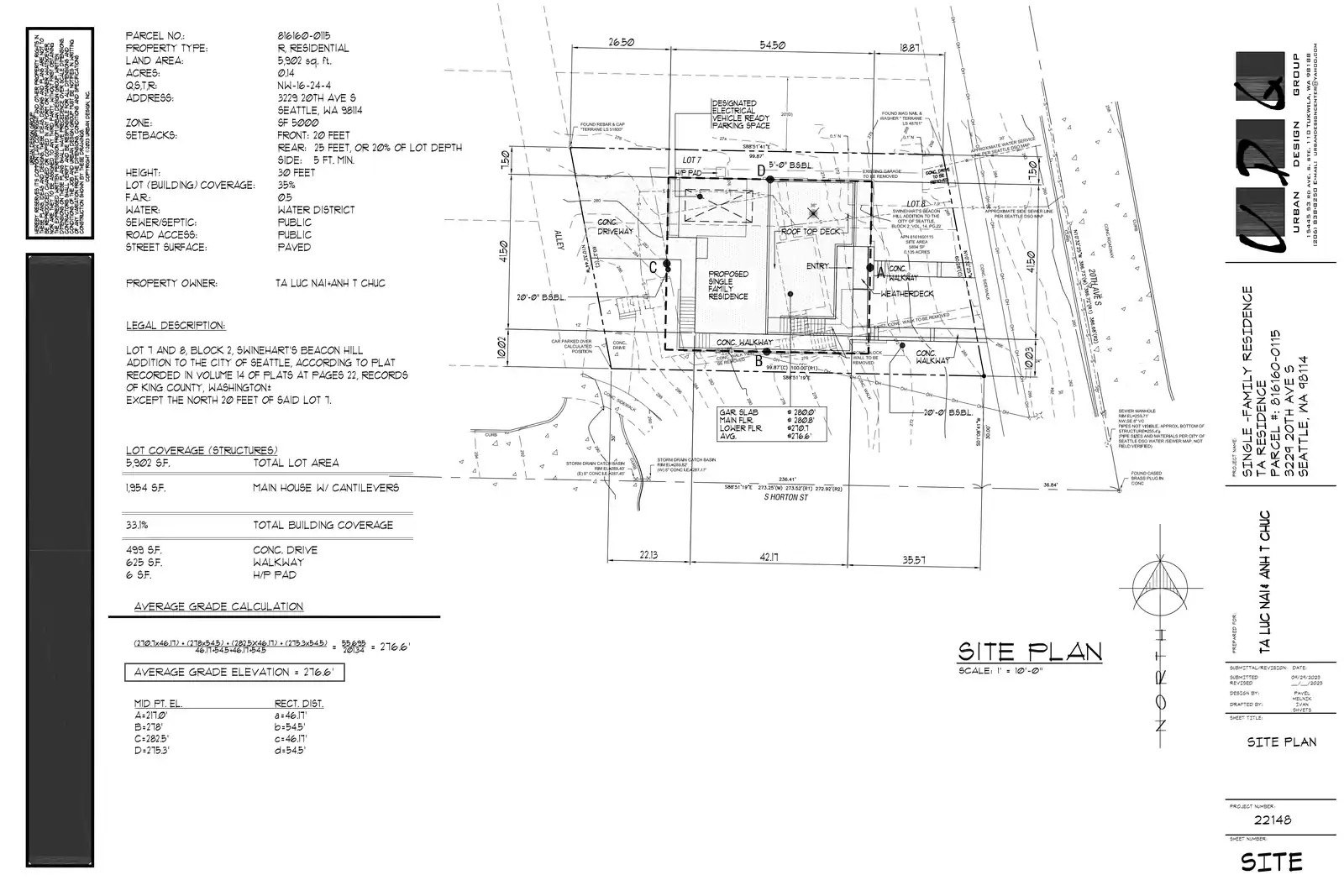 Site plan for 3229 20th Ave S