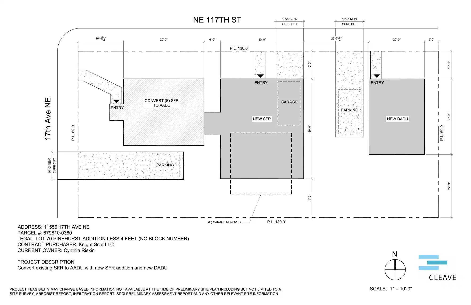 Site plan for 1707 NE 117th St