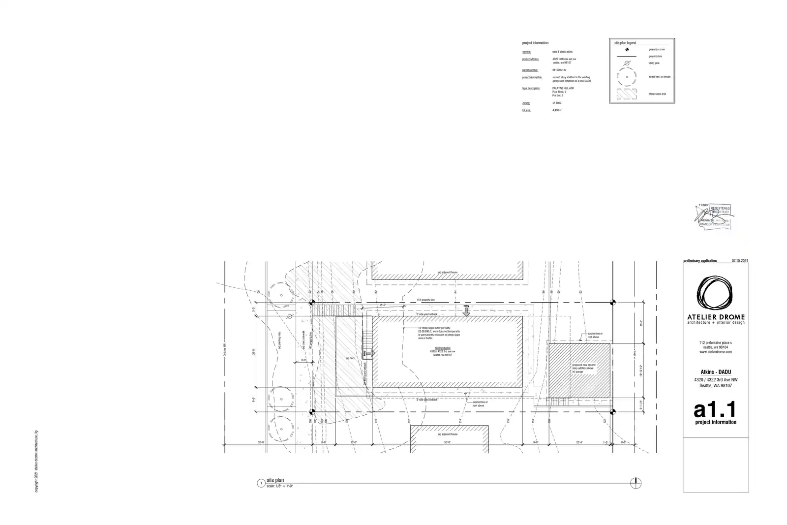 Site plan for 4320 3rd Ave NW