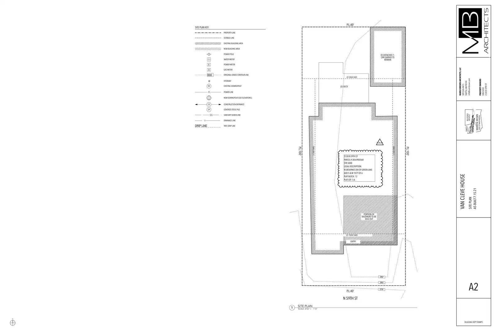 Site plan for 2338 N 59th St