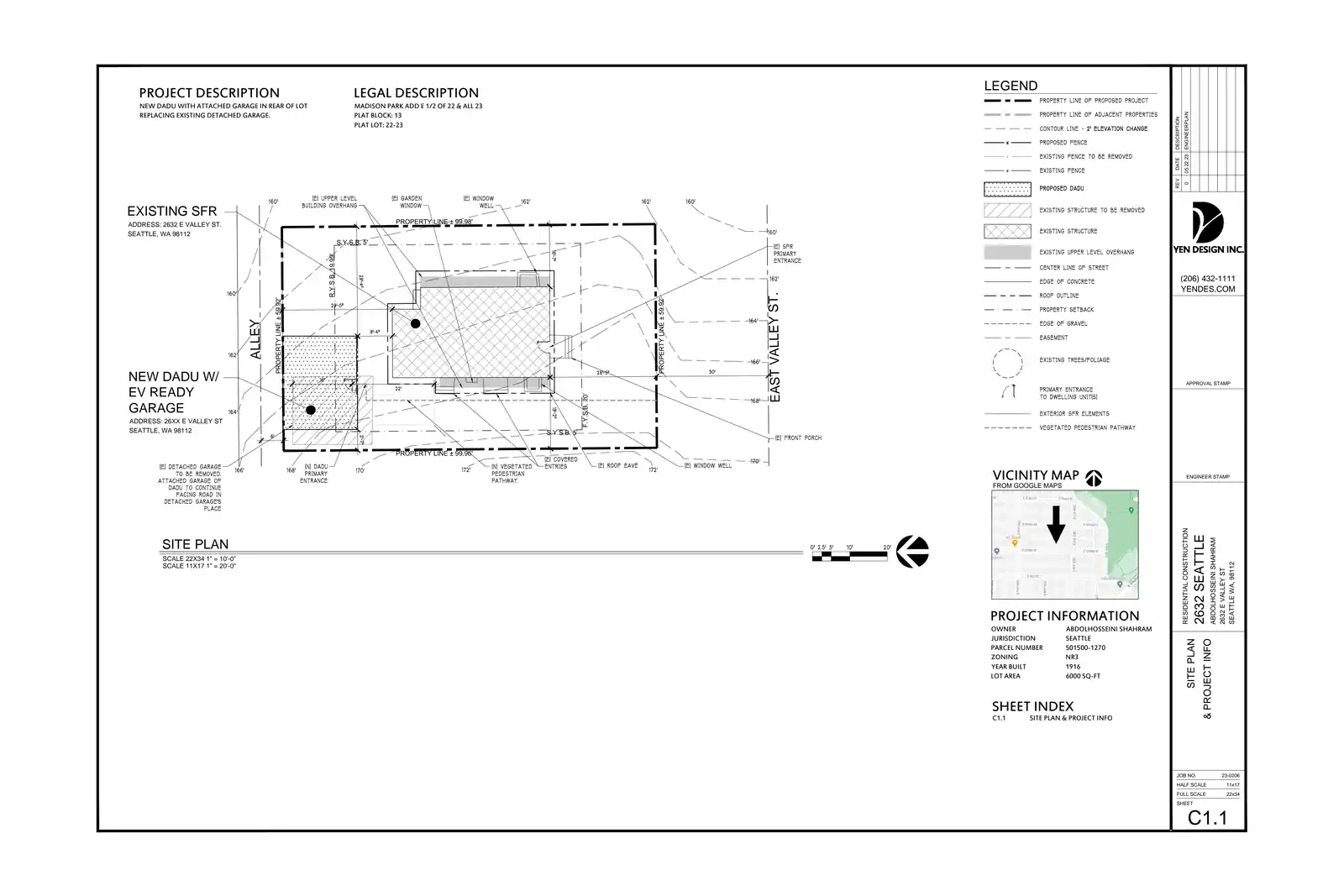 Site plan for 2630 E Valley St