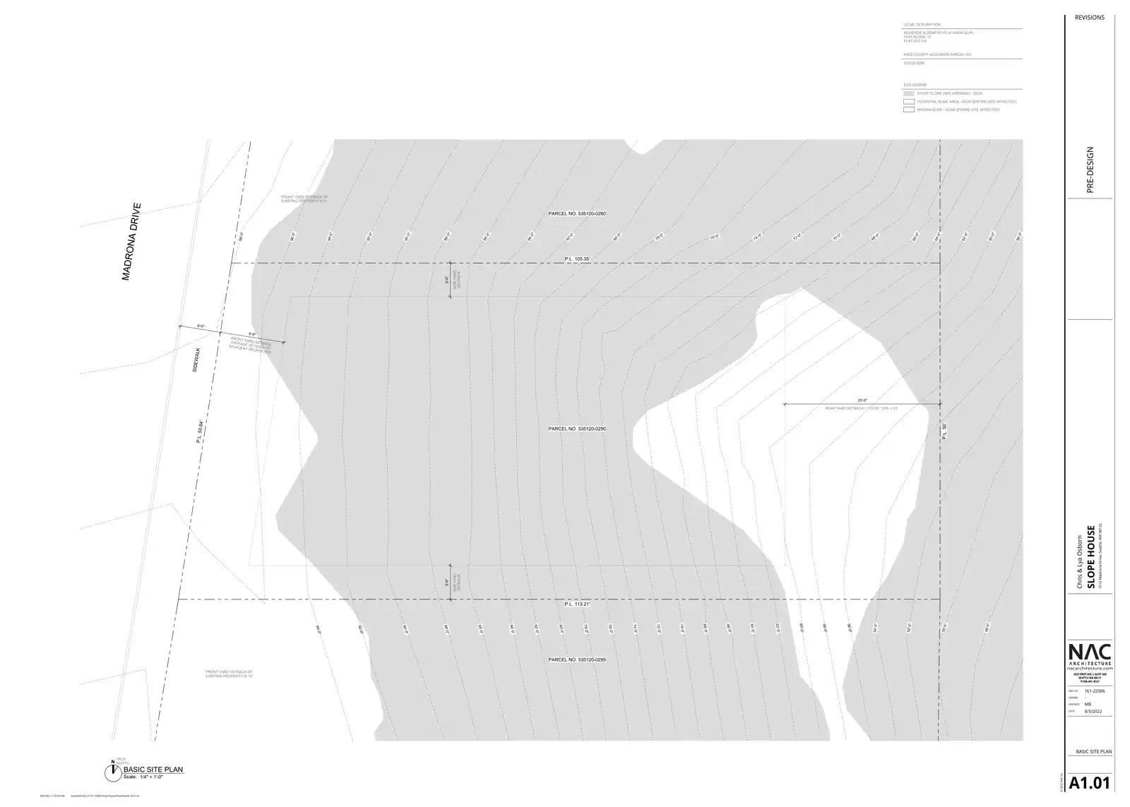 Site plan for 1512 Madrona Dr