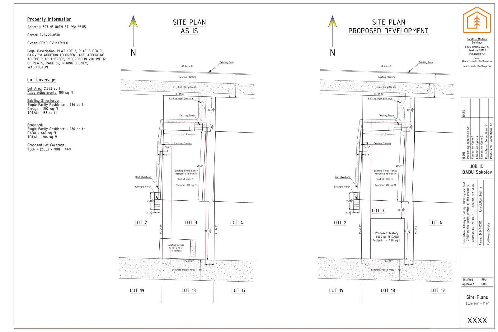 Site plan for 807 NE 80th St