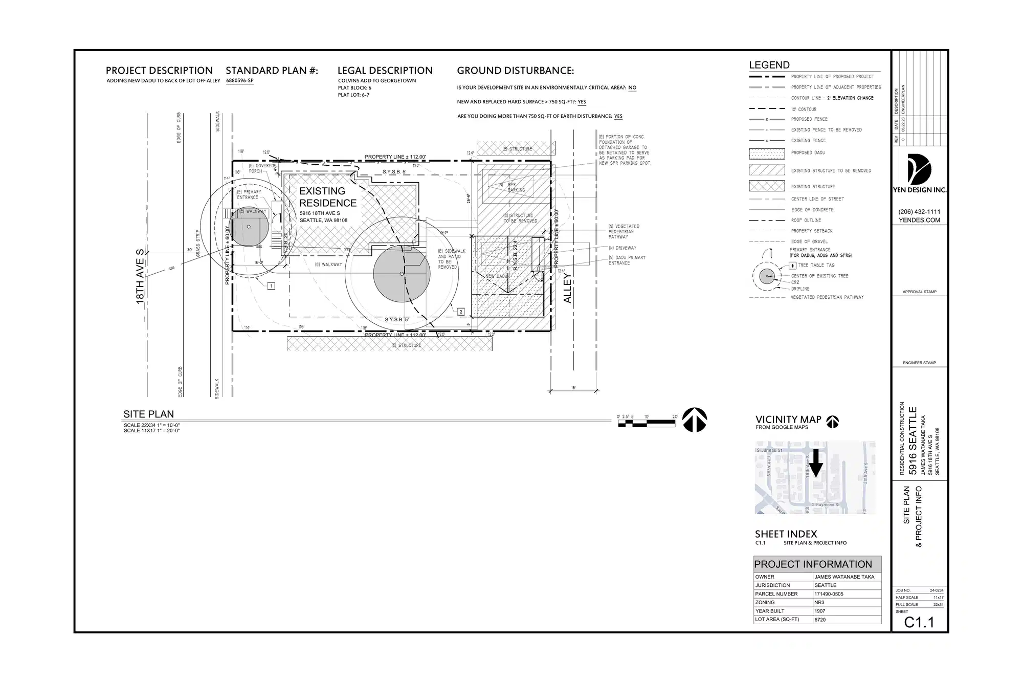 Site plan for 5918 18th Ave S