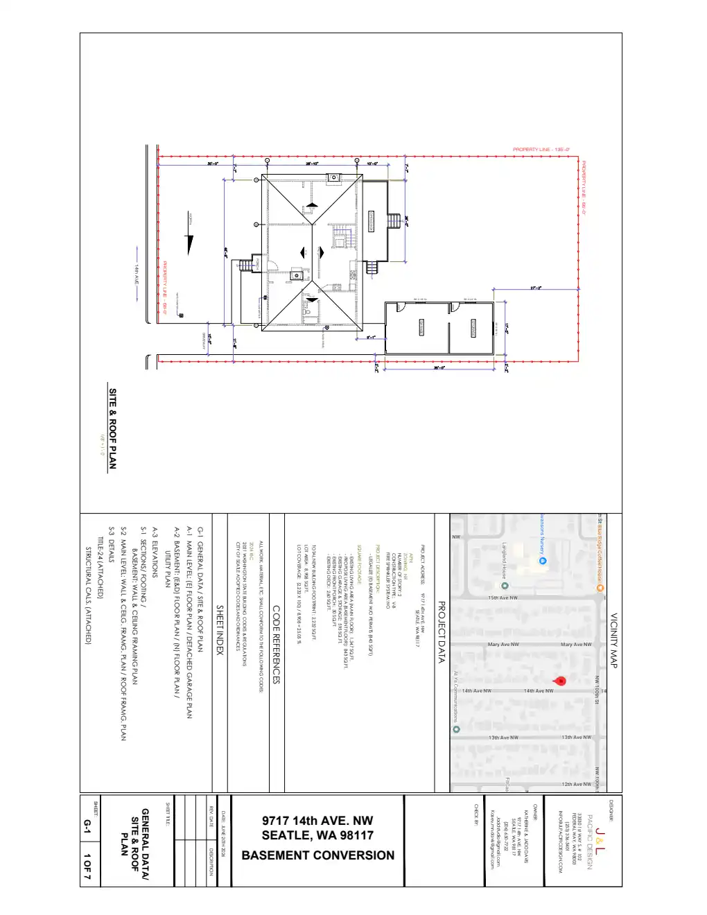 Site plan for 9717 14th Ave NW