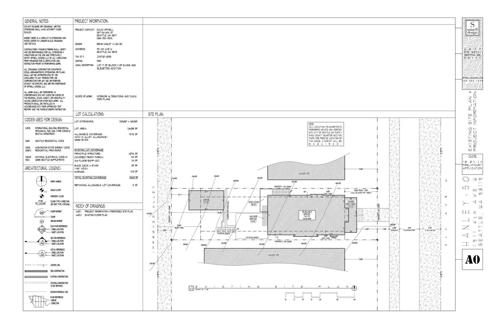 Site plan for 1911 4th Ave W