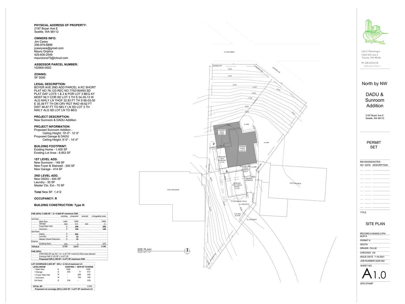 Site plan for 2197 Boyer Ave E