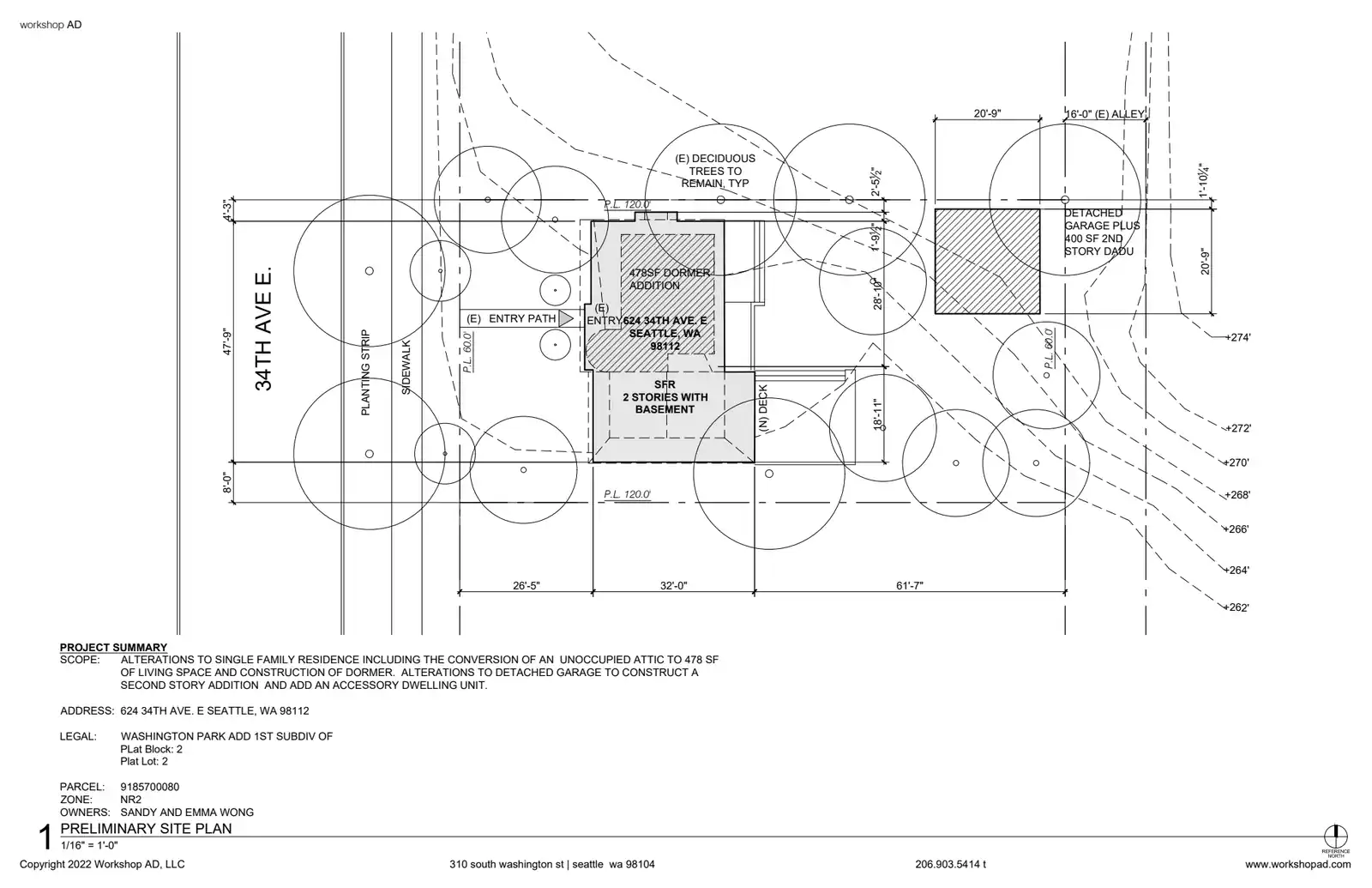Site plan for 624 34th Ave E