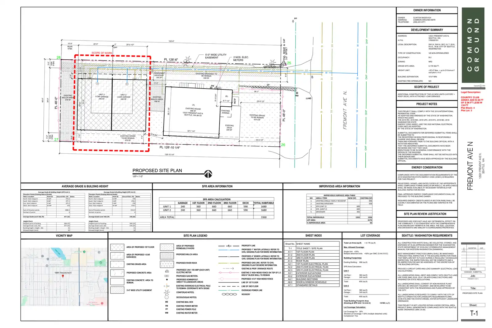 Site plan for 12531 Fremont Ave N