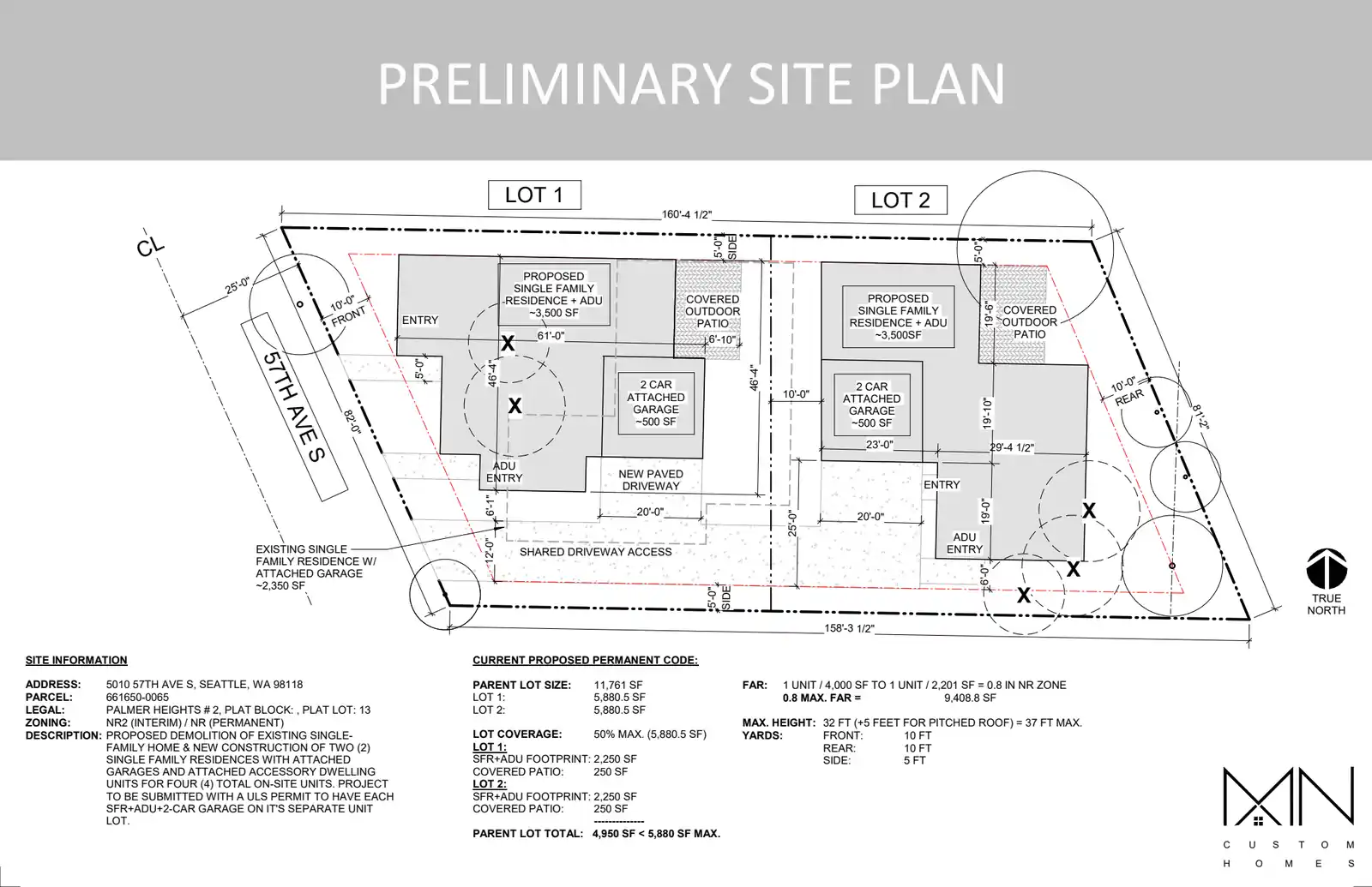 Site plan for 5010 57th Ave S