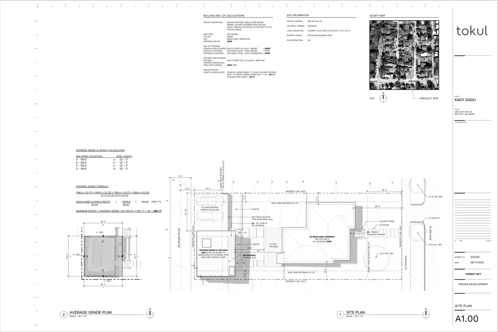 Site plan for 3819 35th Ave W