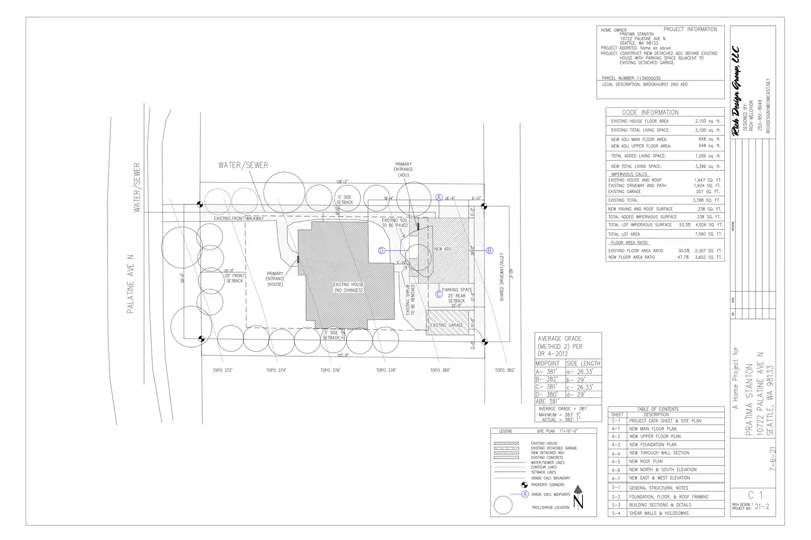 Site plan for 10720 Palatine Ave N