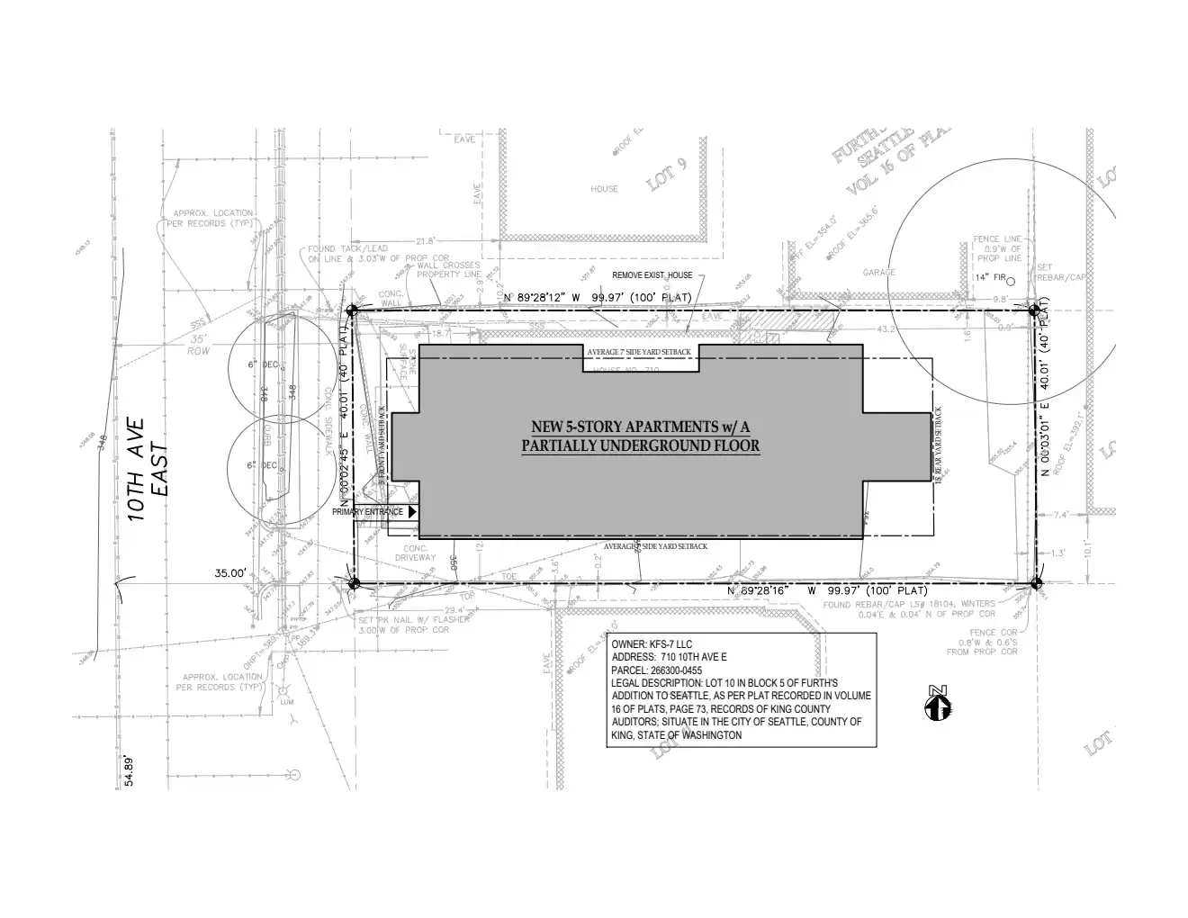 Site plan for 710 10th Ave E