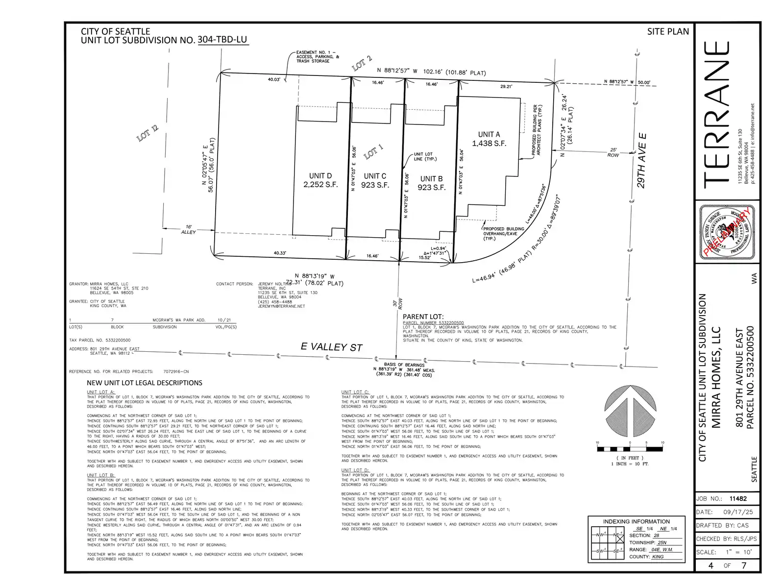 Site plan for 801 29th Ave E