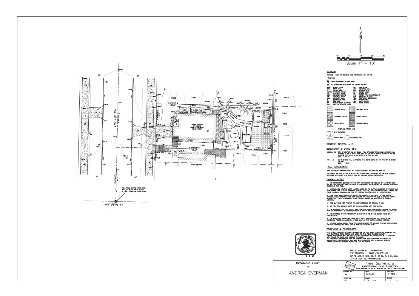 Site plan for 5808 4th Ave NW