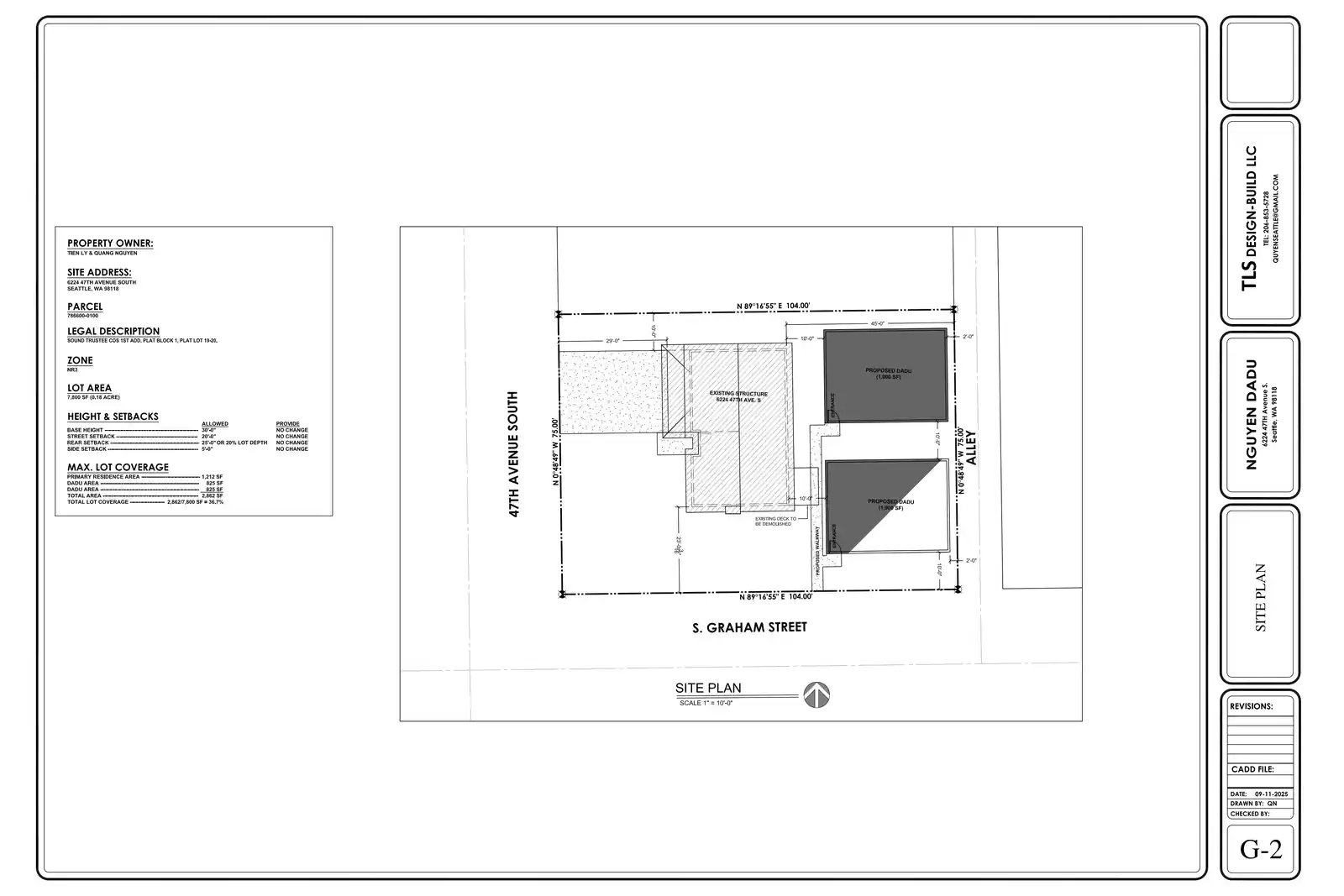 Site plan for 6224 47th Ave S