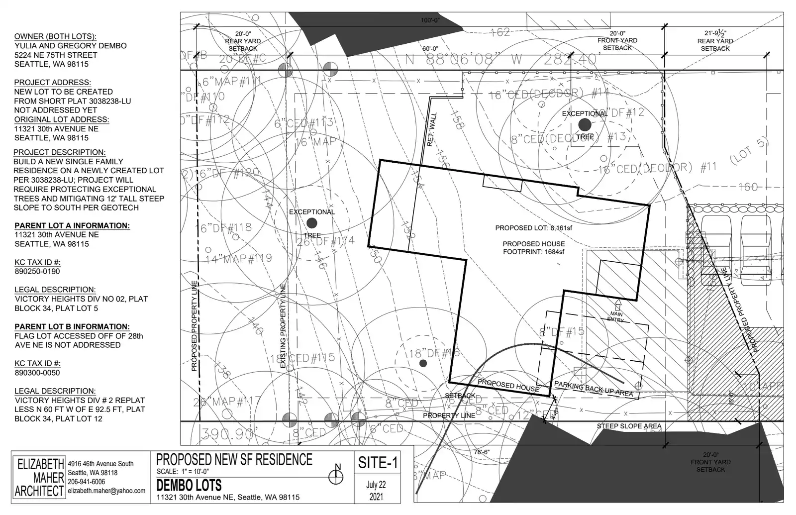 Site plan for 11321 30th Ave NE