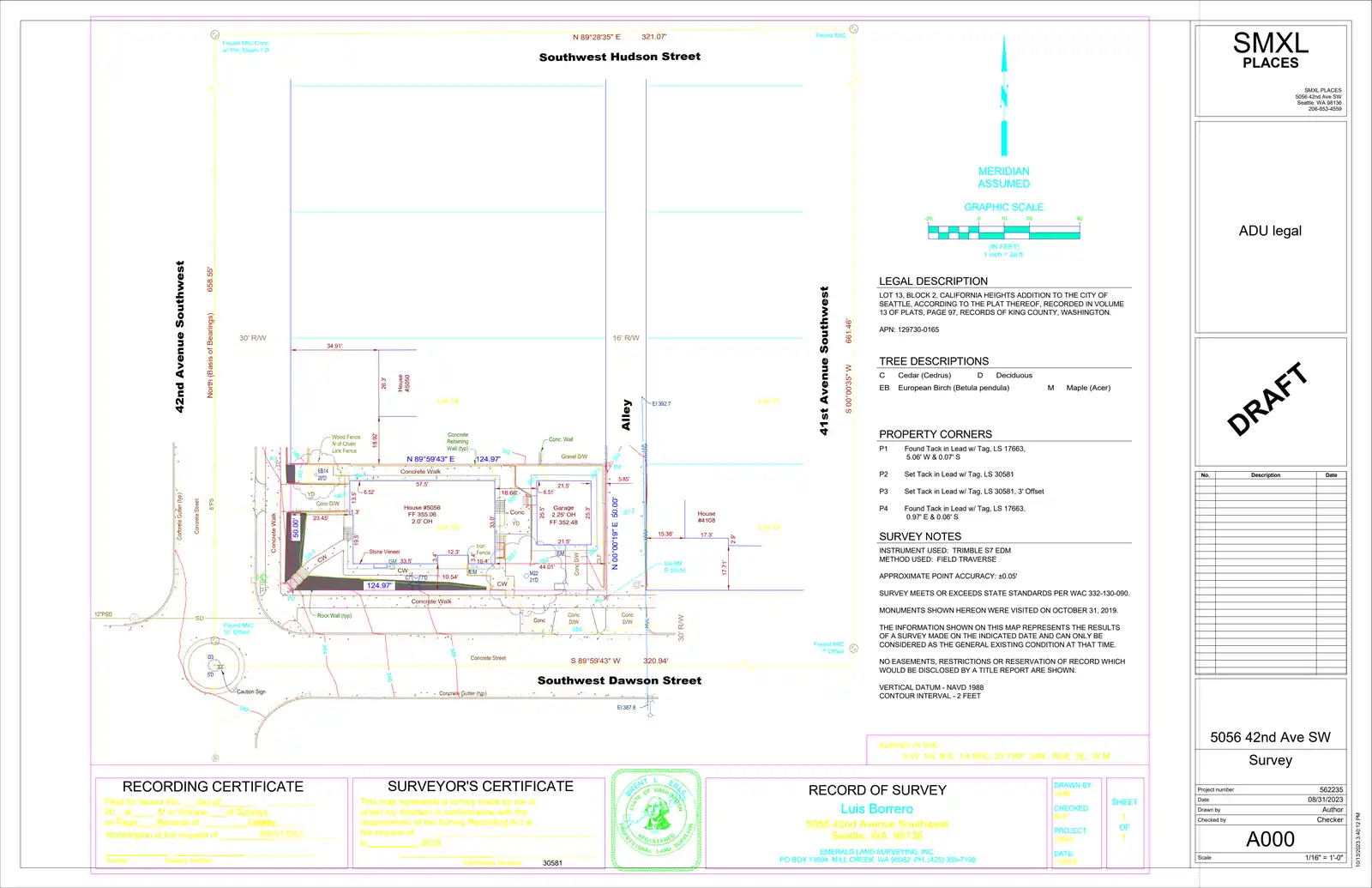 Site plan for 5056 42nd Ave SW
