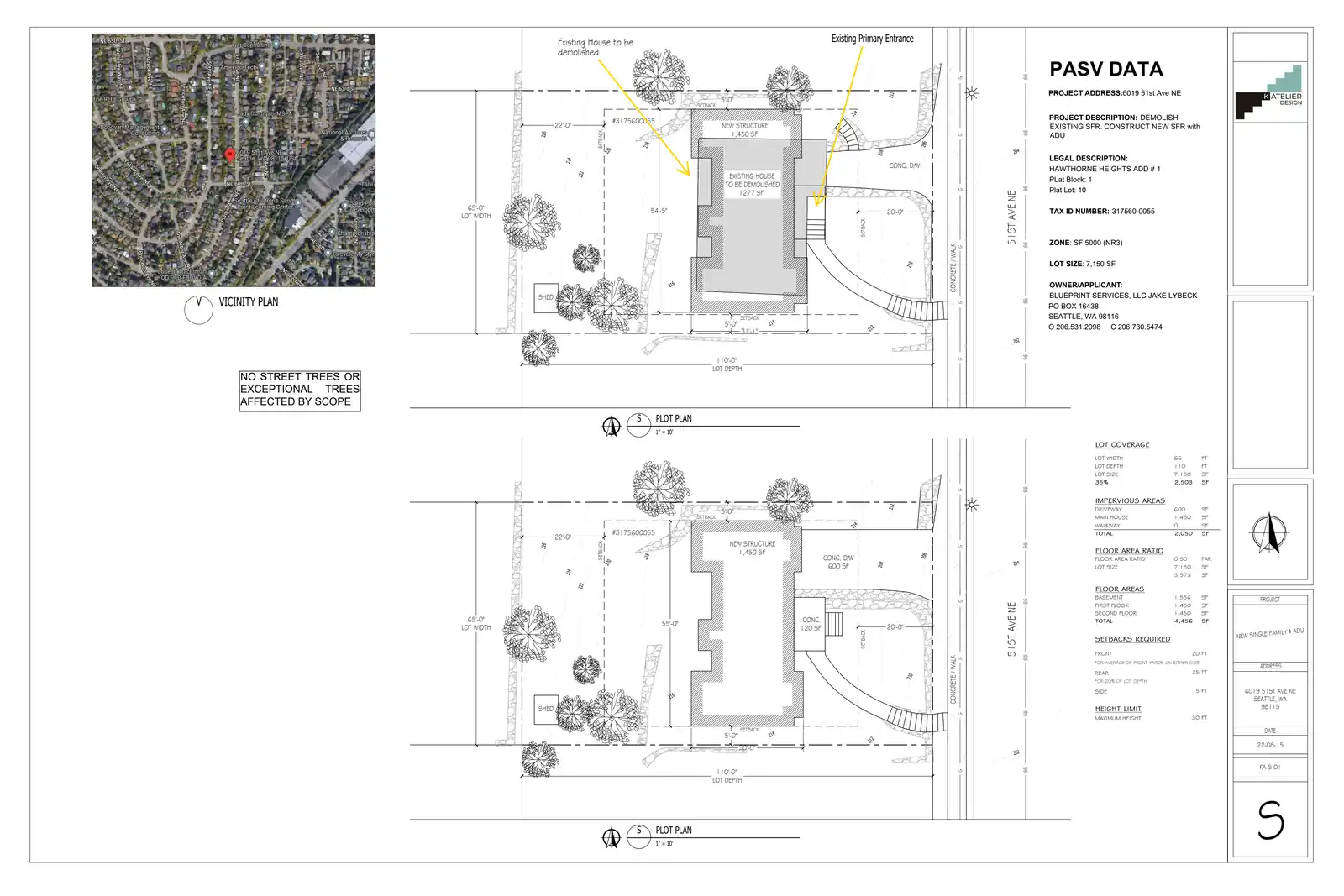Site plan for 6019 51st Ave NE