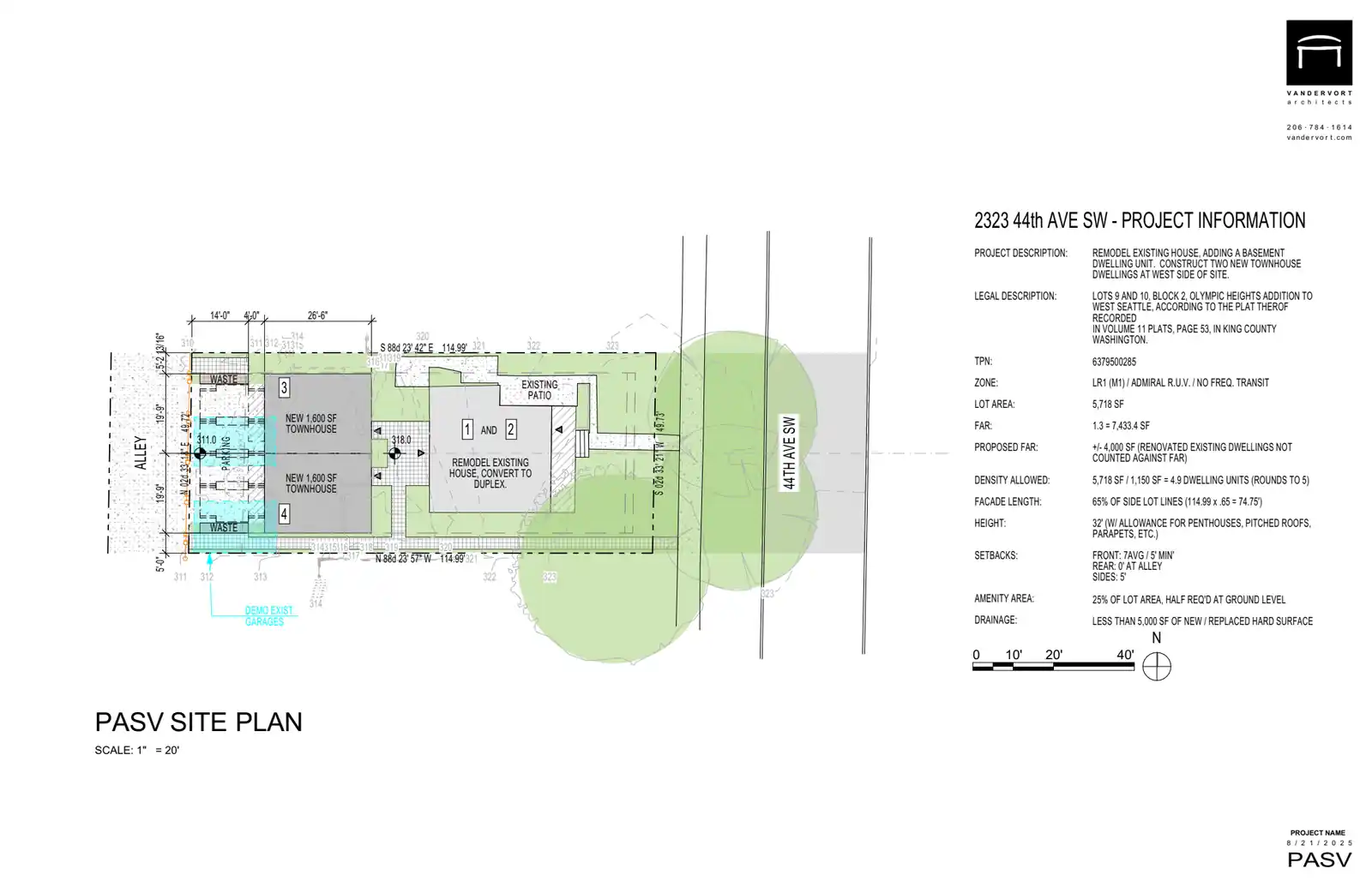 Site plan for 2323 44th Ave SW
