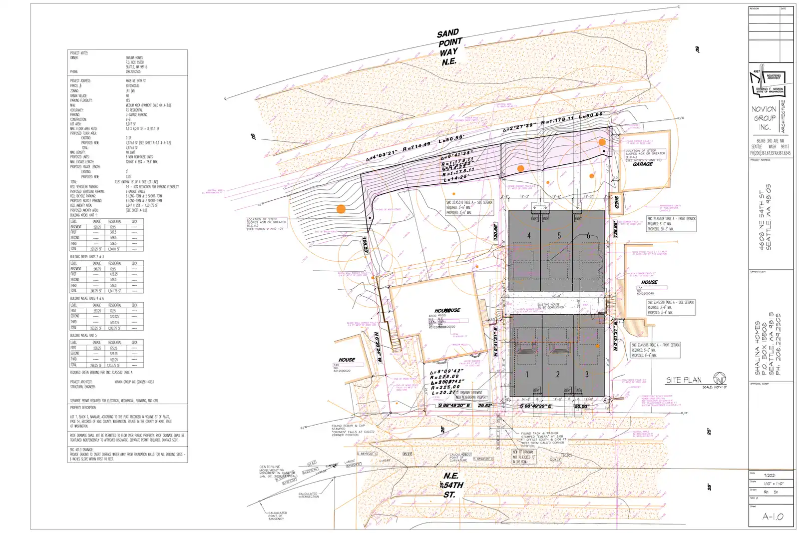 Site plan for 4608 NE 54th St