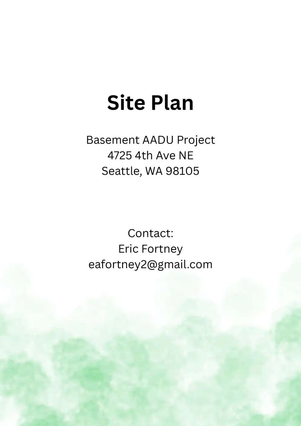 Site plan for 4725 4th Ave NE