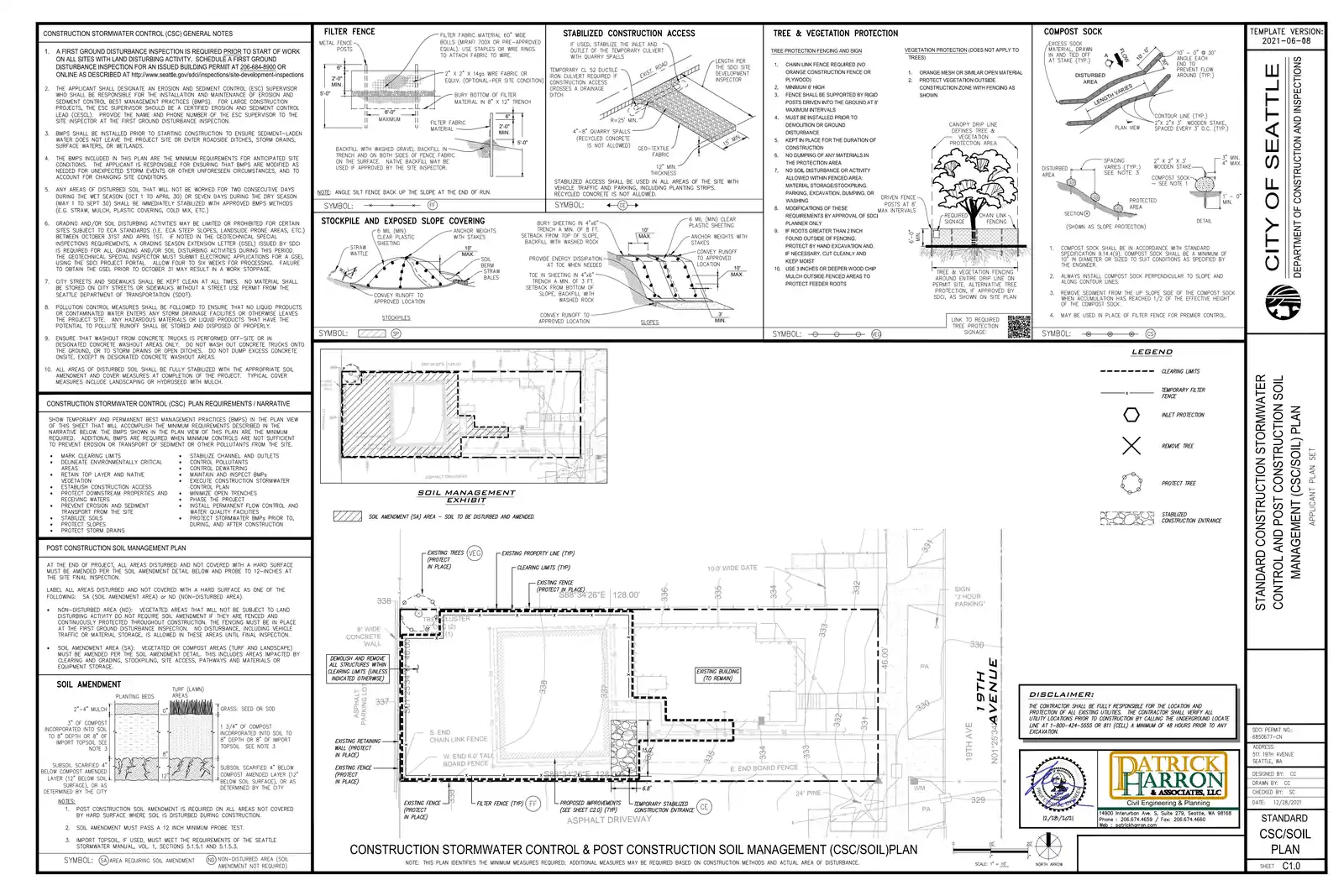 Site plan for 513 19th Ave