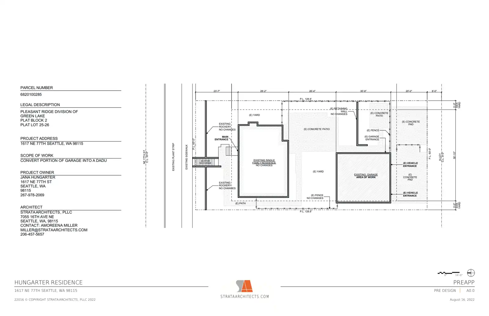 Site plan for 1615 NE 77th St