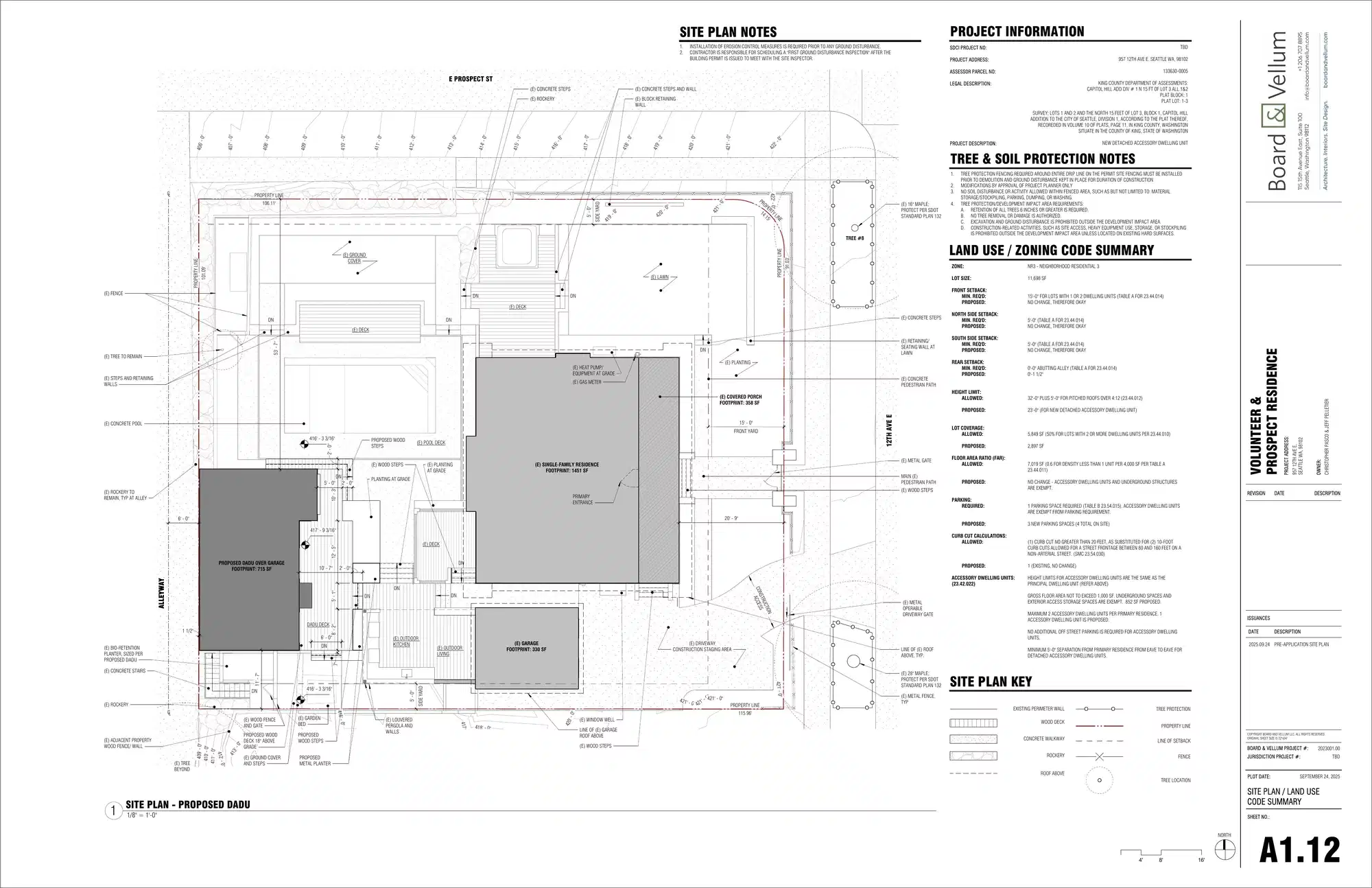 Site plan for 955 12th Ave E