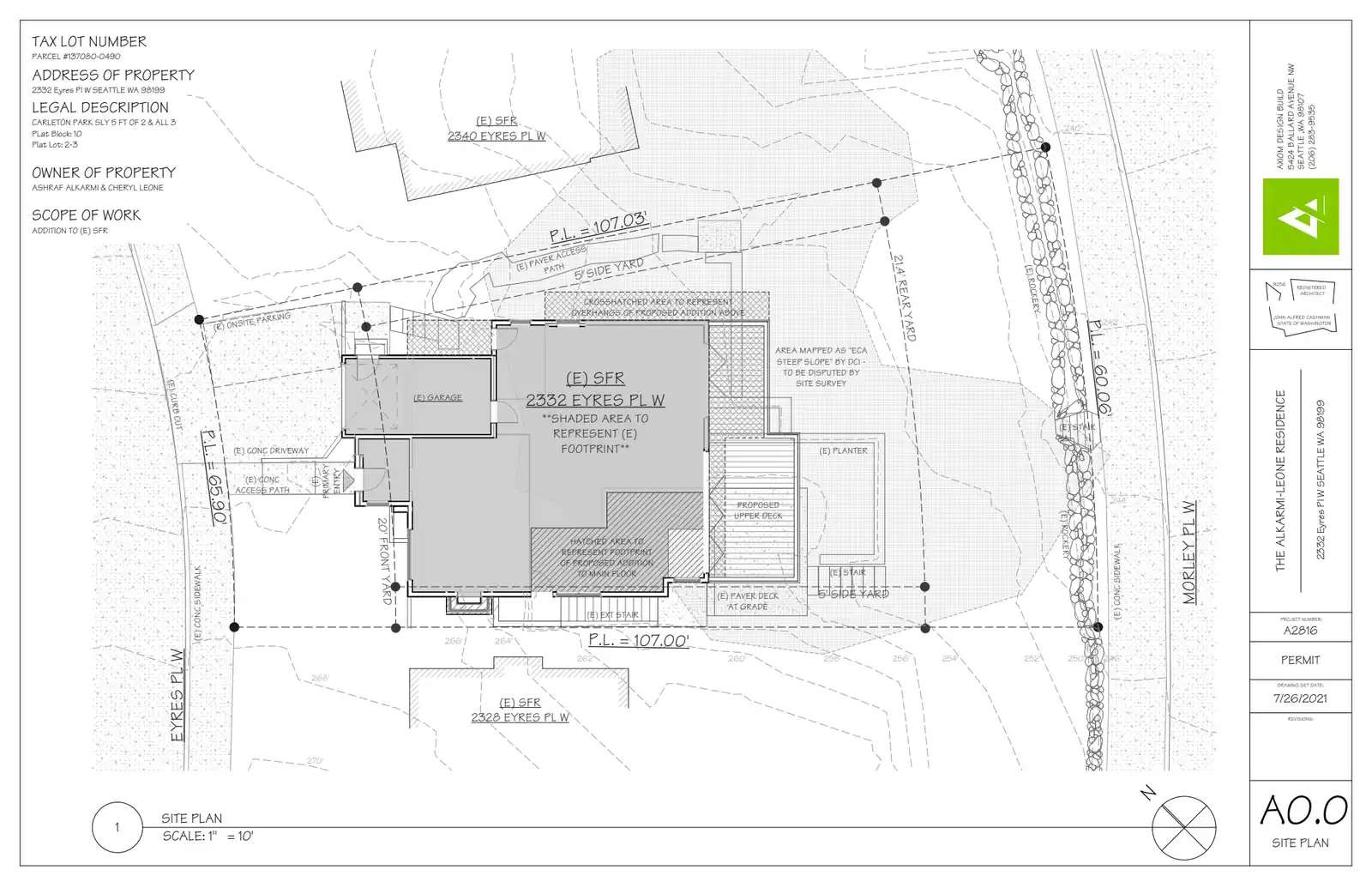 Site plan for 2332 Eyres Pl W