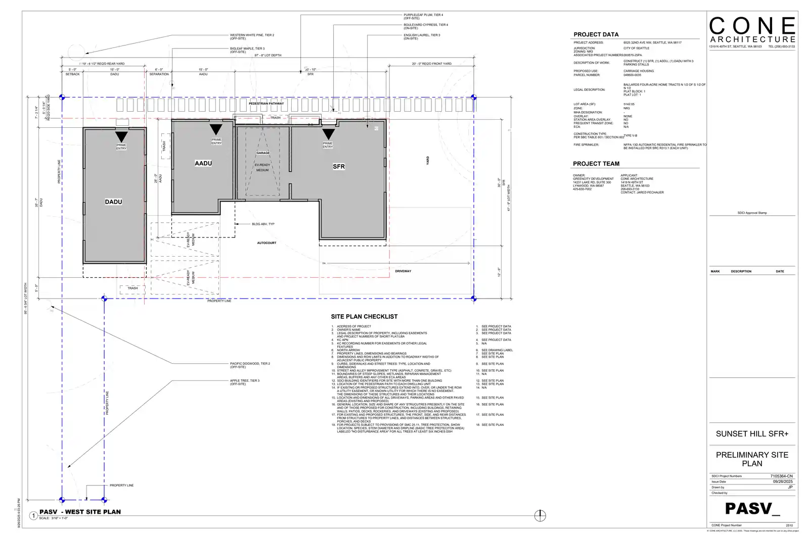Site plan for 6525 32nd Ave NW